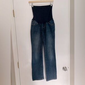 Bootcut maternity jeans with tummy band